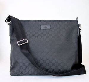 gucci unisex black nylon messenger bag 339569 1000|Gucci crossbody Messenger bag black.